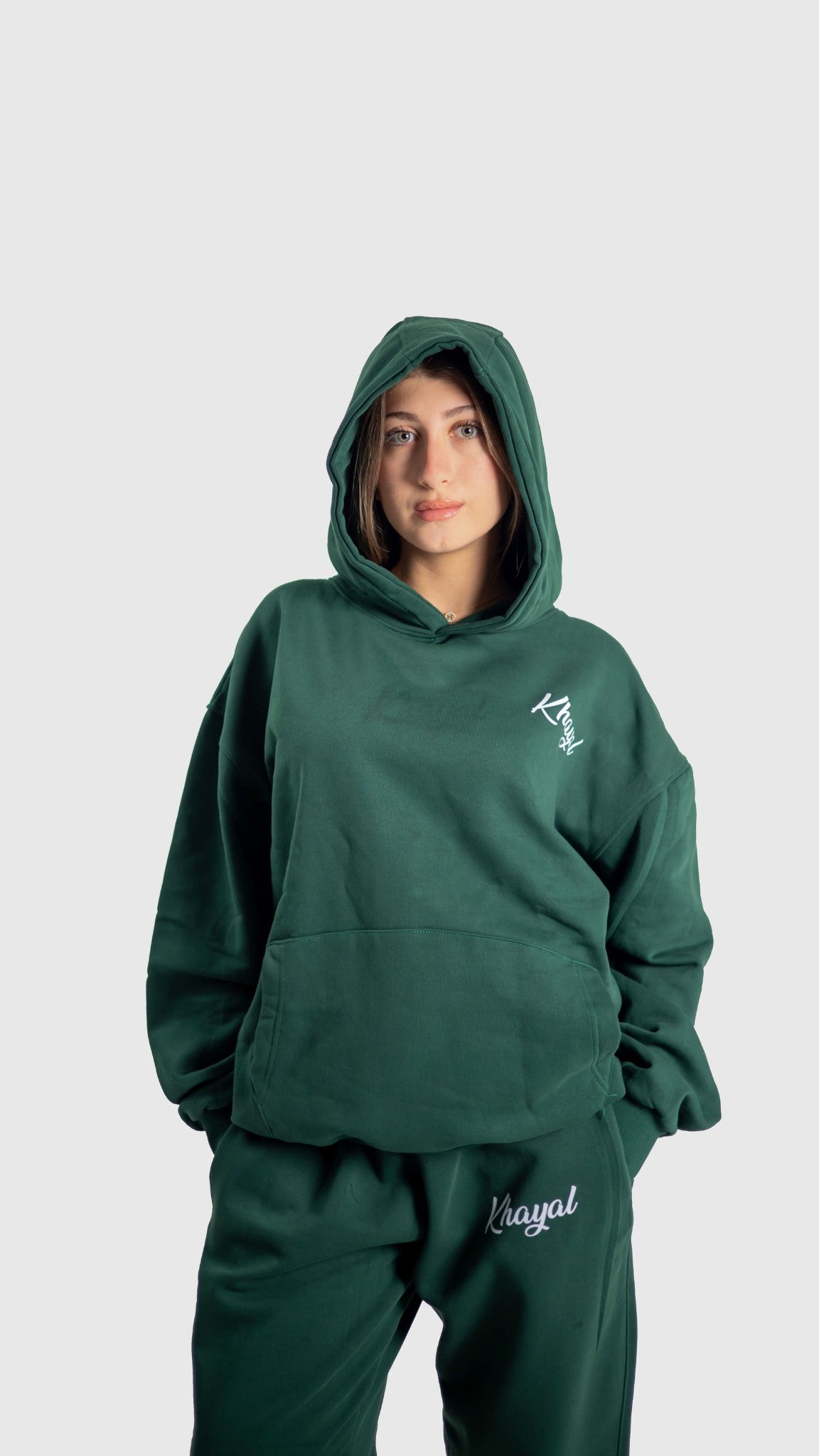 "Khayal" Green Hoodie