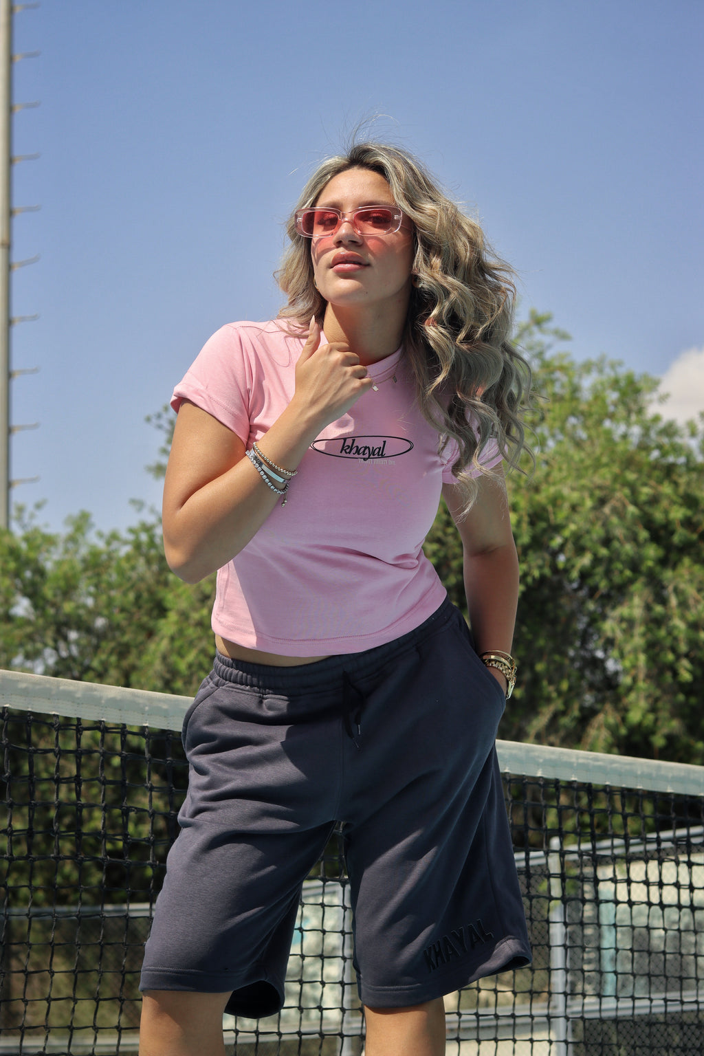 "Khayal" pink baby tee